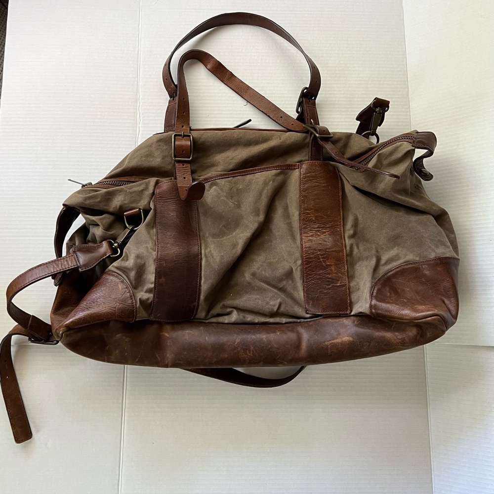 Brown Leather Duffel Bag